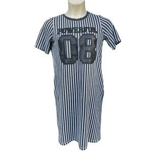 Vtg Y2K Bloke Blokette Meters/bonwe Striped Jersey Casual T-Shirt Dress M
